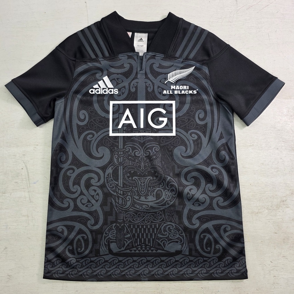 Adidas All Blacks Nee Zealand 2016‎ Home Shirt AK9001 Rugby Jersey Youth 13/14